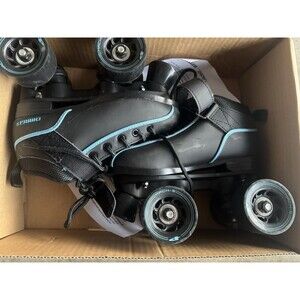 Pacer Charger Youth Quad Roller Skates Black Size 2 P975B With Box